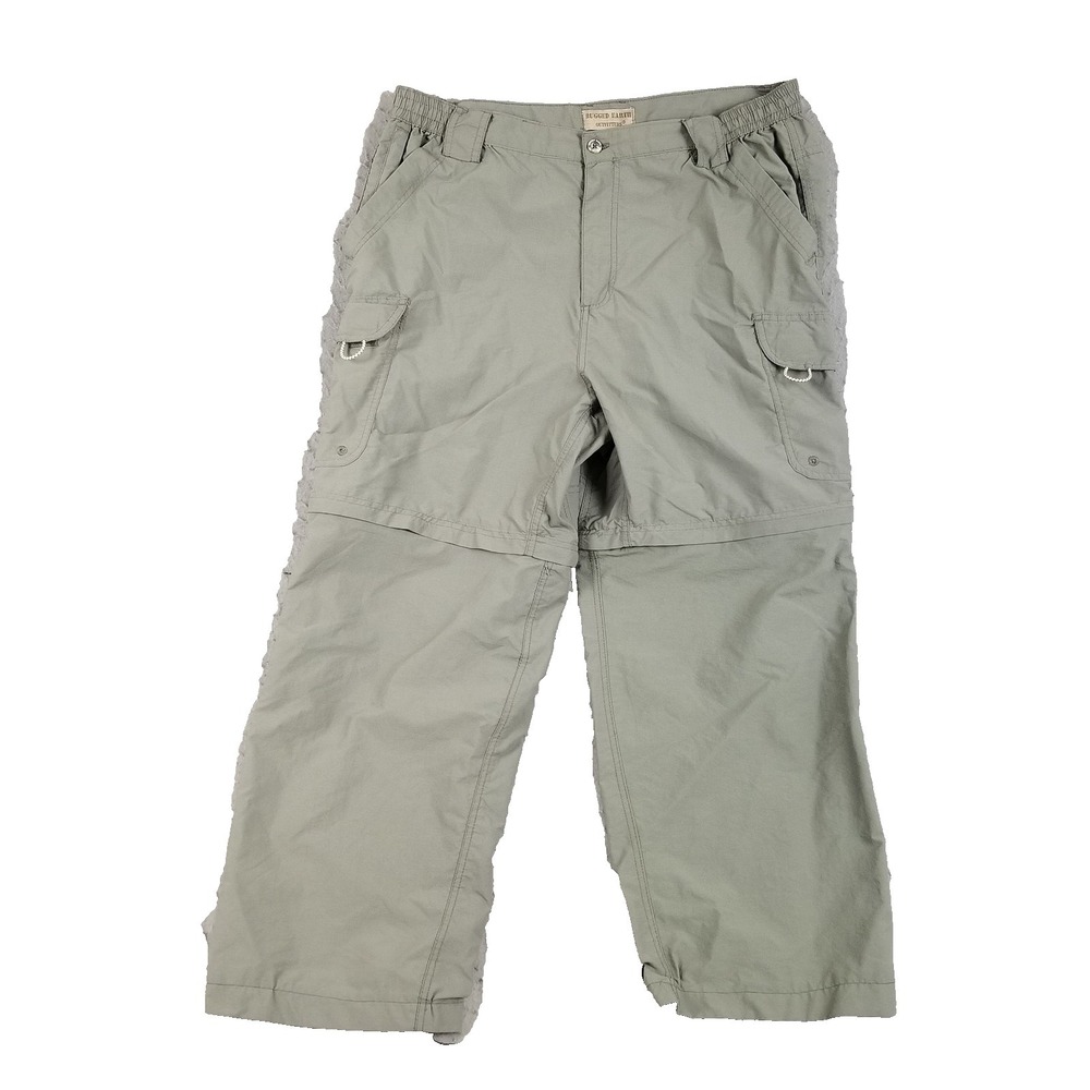 Rugged Earth Outfitters Pants Mens Large 36x28 Convertible Hiking Outdoor‎ Nylon